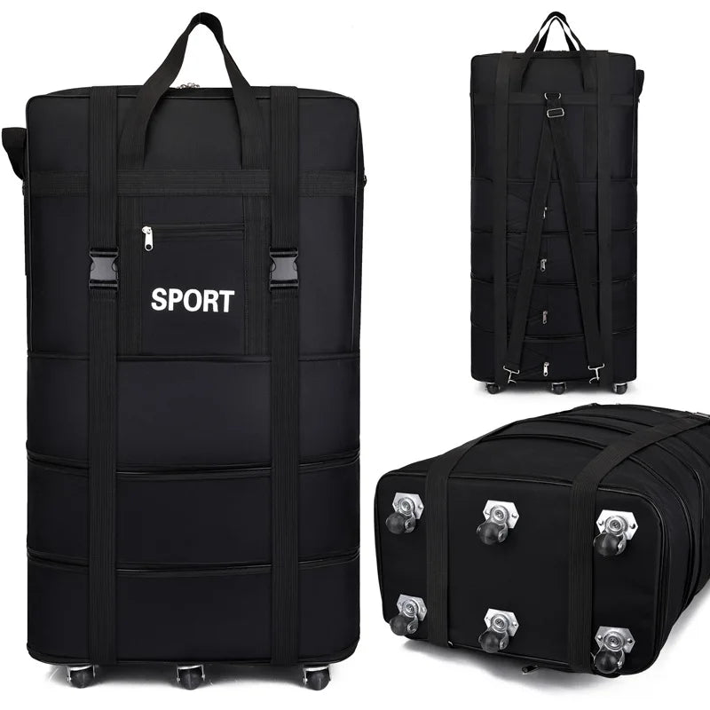 Air Checked Bag Luggage Travel Universal Wheel Foldable  Moving Storage  Oxford Waterproof  Packing Cubes