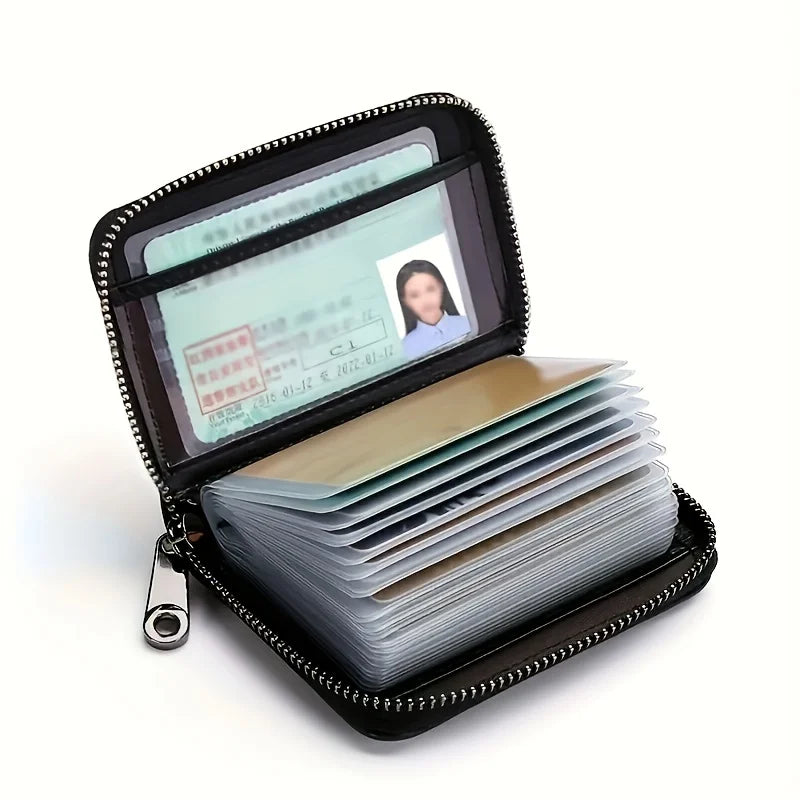 1 multi-layer 20 pocket card bag, anti-magnetic slim wallet storage, portable storage accessories for travel and daily life