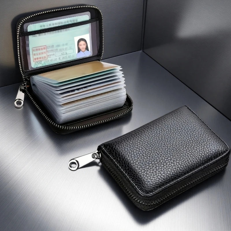 1 multi-layer 20 pocket card bag, anti-magnetic slim wallet storage, portable storage accessories for travel and daily life