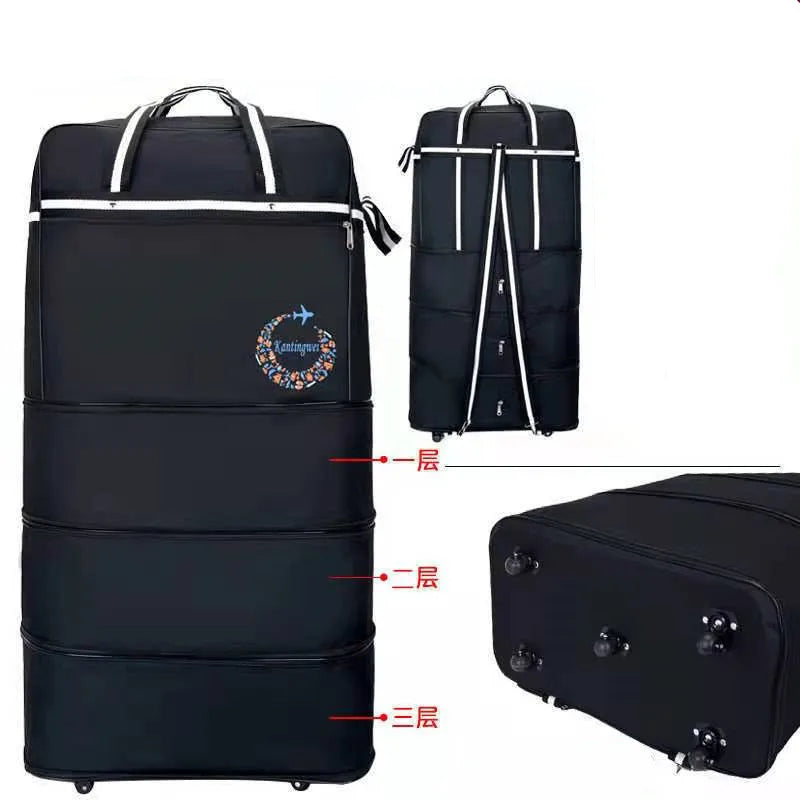 Air Checked Bag Luggage Travel Universal Wheel Foldable  Moving Storage  Oxford Waterproof  Packing Cubes