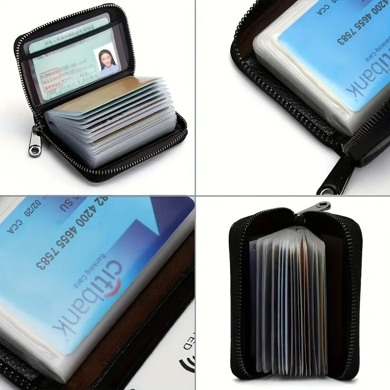 1 multi-layer 20 pocket card bag, anti-magnetic slim wallet storage, portable storage accessories for travel and daily life