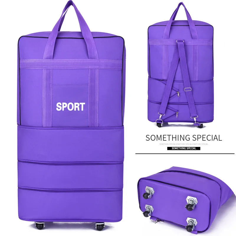 Air Checked Bag Luggage Travel Universal Wheel Foldable  Moving Storage  Oxford Waterproof  Packing Cubes